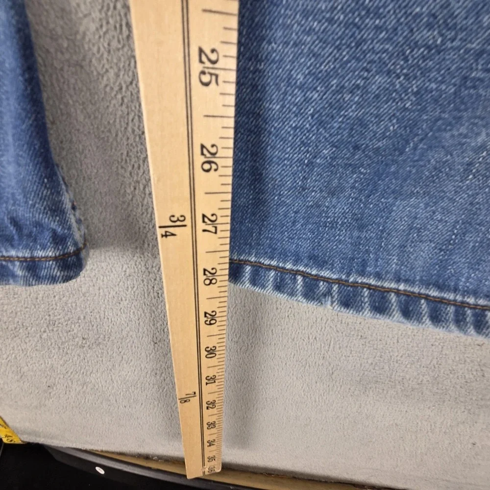 Vintage Levis 506 Jeans Mens Blue Standard Engineered Flap Pockets Fits 32x28